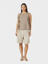 Indlæs billede til gallerivisning NEO NOIE Lasa C Poplin Top Taupe
