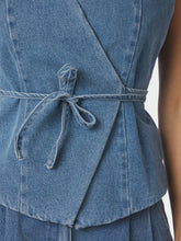 Indlæs billede til gallerivisning NEO NOIR Samara Denim Waistcoat Blue

