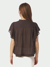 Indlæs billede til gallerivisning NEO NOIR Vinsa Voile Top Dark Brown

