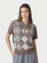 Indlæs billede til gallerivisning NEO NOIR Gia Check Knit Dark Taupe
