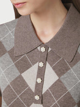Indlæs billede til gallerivisning NEO NOIR Gia Check Knit Dark Taupe
