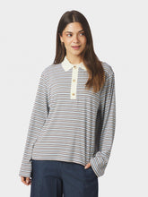Indlæs billede til gallerivisning NEO NOIR Lirenne Stripe Polo Blouse Light Blue
