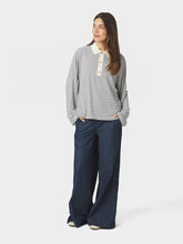 Indlæs billede til gallerivisning NEO NOIR Lirenne Stripe Polo Blouse Light Blue
