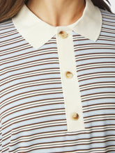 Indlæs billede til gallerivisning NEO NOIR Lirenne Stripe Polo Blouse Light Blue
