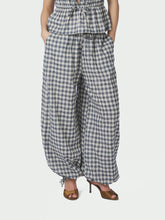 Indlæs billede til gallerivisning NEO NOIR Roxane Ballon Check Pants Black
