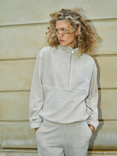 Indlæs billede til gallerivisning MOS MOSH Ello Zip Sweatshirt Feather Gray
