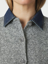 Indlæs billede til gallerivisning NEO NOIR Amoria Knit Cardigan Grey Melange
