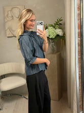 Indlæs billede til gallerivisning NEO NOIR Chacha Cham Stripe Blouse Dark Blue
