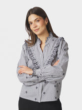 Indlæs billede til gallerivisning NEO NOIR Degas Check Blouse Grey
