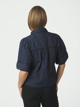 Indlæs billede til gallerivisning NEO NOIR Lotte C Poplin Shirt Navy
