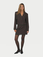 Indlæs billede til gallerivisning NEO NOIR Brigitte Struckture Lace Skirt Dark Brown

