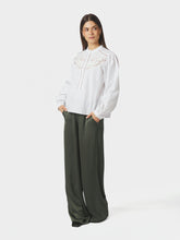 Indlæs billede til gallerivisning NEO NOIR Aneliah Poplin Emb Blouse Hvid
