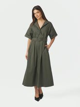 Indlæs billede til gallerivisning NEO NOIR Cina Poplin Dress Army
