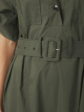 Indlæs billede til gallerivisning NEO NOIR Cina Poplin Dress Army
