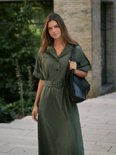 Indlæs billede til gallerivisning NEO NOIR Cina Poplin Dress Army
