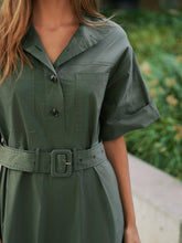 Indlæs billede til gallerivisning NEO NOIR Cina Poplin Dress Army
