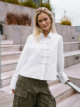 Indlæs billede til gallerivisning NEO NOIR Cam Poplin Shirt Off White
