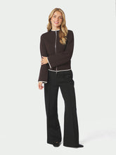 Indlæs billede til gallerivisning NEO NOIR Quiana Two-Way Zip Dark Brown
