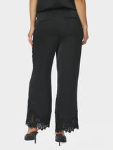 Indlæs billede til gallerivisning NEO NOIR Emery Heavy Sateen Lace Pants Black
