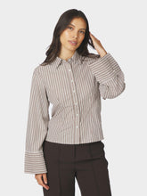Indlæs billede til gallerivisning NEO NOIR Rosa Double Stripe Shirt Dusty Brown
