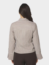 Indlæs billede til gallerivisning NEO NOIR Rosa Double Stripe Shirt Dusty Brown
