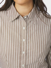 Indlæs billede til gallerivisning NEO NOIR Rosa Double Stripe Shirt Dusty Brown
