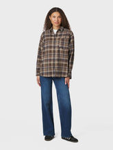 Indlæs billede til gallerivisning NEO NOIR Dalma Flannel Check Shirt Dark Taupe
