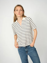 Indlæs billede til gallerivisning MOS MOSH Milena Polo Tee Maritime Blue
