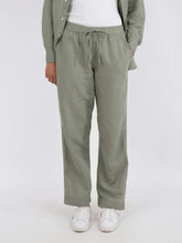 Indlæs billede til gallerivisning NEO NOIR Sonar Linen Pants Dusty Army

