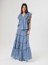Indlæs billede til gallerivisning NEO NOIR Jayla Voile Top Smoke Blue
