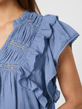 Indlæs billede til gallerivisning NEO NOIR Jayla Voile Top Smoke Blue
