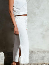 Indlæs billede til gallerivisning NEO NOIR Noa Linen Skirt White
