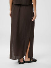 Indlæs billede til gallerivisning NEO NOIR Noa Linen Skirt Dark Brown
