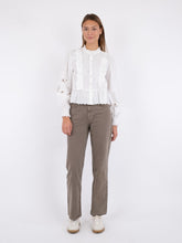 Indlæs billede til gallerivisning NEO NOIR Petrine Embroidery Blouse White
