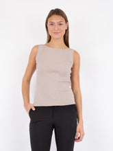 Indlæs billede til gallerivisning NEO NOIR Talia Glitter Knit Top Sand
