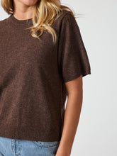 Indlæs billede til gallerivisning NEO NOIR Missy Knit Tee Brown Melange
