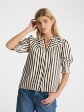 Indlæs billede til gallerivisning NEO NOIR Diana Contrast Stripe Blouse Creme
