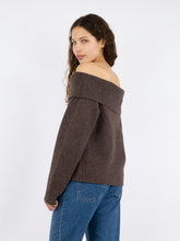 Indlæs billede til gallerivisning NEO NOIR Jane Knit Blouse Brown
