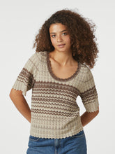 Indlæs billede til gallerivisning NEO NOIR Meiko Stitch Knit Blouse Brown
