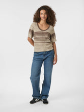 Indlæs billede til gallerivisning NEO NOIR Meiko Stitch Knit Blouse Brown

