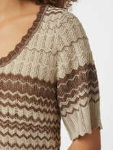 Indlæs billede til gallerivisning NEO NOIR Meiko Stitch Knit Blouse Brown
