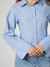 Indlæs billede til gallerivisning NEO NOIR Rosa Stripe Shirt Blue
