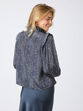 Indlæs billede til gallerivisning NEO NOIR Gemmi Zigzag Duo Blouse Midnight Blue
