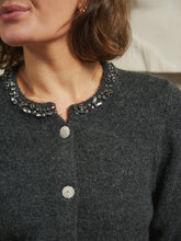 Indlæs billede til gallerivisning NEO NOIR Marie Stone Cardigan Antracit
