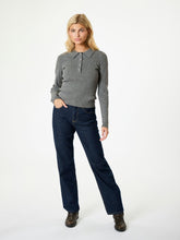 Indlæs billede til gallerivisning NEO NOIR Panama Knit Blouse Dark Grey Melange
