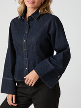 Indlæs billede til gallerivisning NEO NOIR Rosa Denim Shirt Dark Blue
