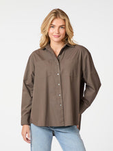 Indlæs billede til gallerivisning NEO NOIR Dalma C Poplin Shirt Warm Grey
