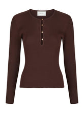 Indlæs billede til gallerivisning NEO NOIR Carlton Knit Blouse Brown
