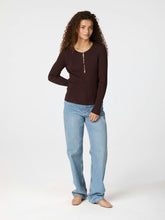 Indlæs billede til gallerivisning NEO NOIR Carlton Knit Blouse Brown
