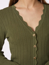 Indlæs billede til gallerivisning NEO NOIR Clara Stitch Knit Olive
